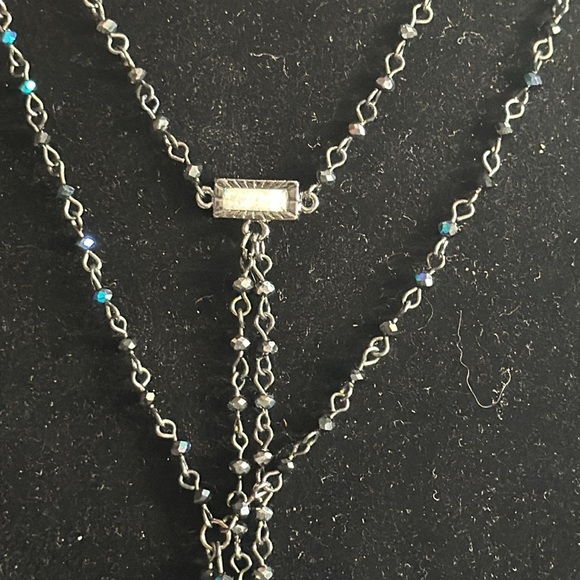 Exquisite multi chain layered with long crystal and chain tassels  gorgeous on - Picture 10 of 12